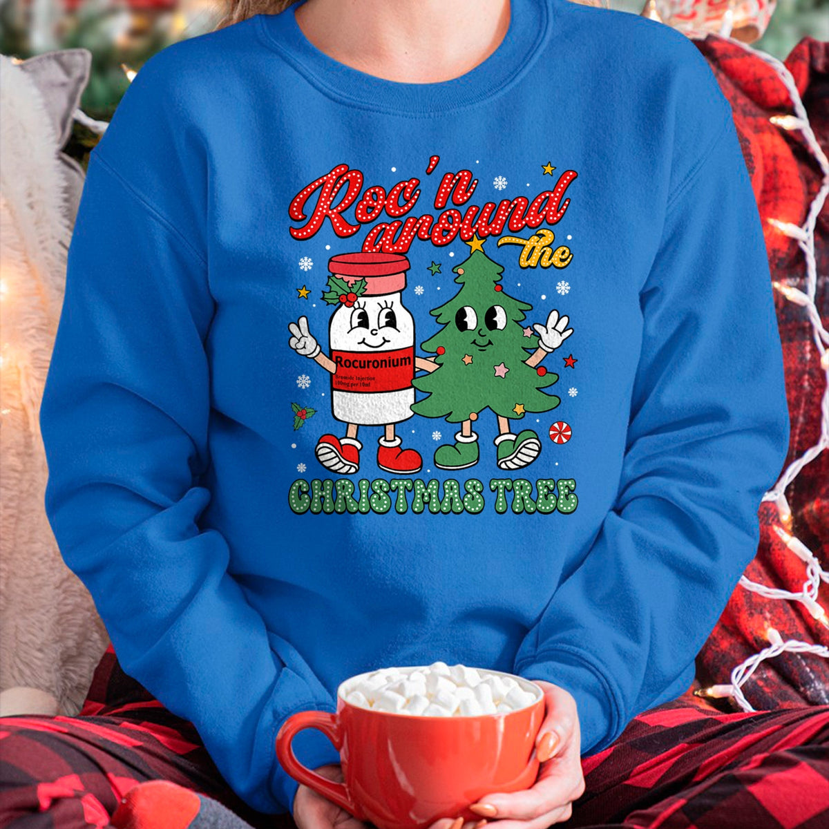 Funny Nurse Shirt, Nurse Unisex T-Shirt/Hoodie/Sweatshirt HLT00 - Roc'n Around The Christmas Tree ER ED ICU Nurse Christmas T-Shirt
