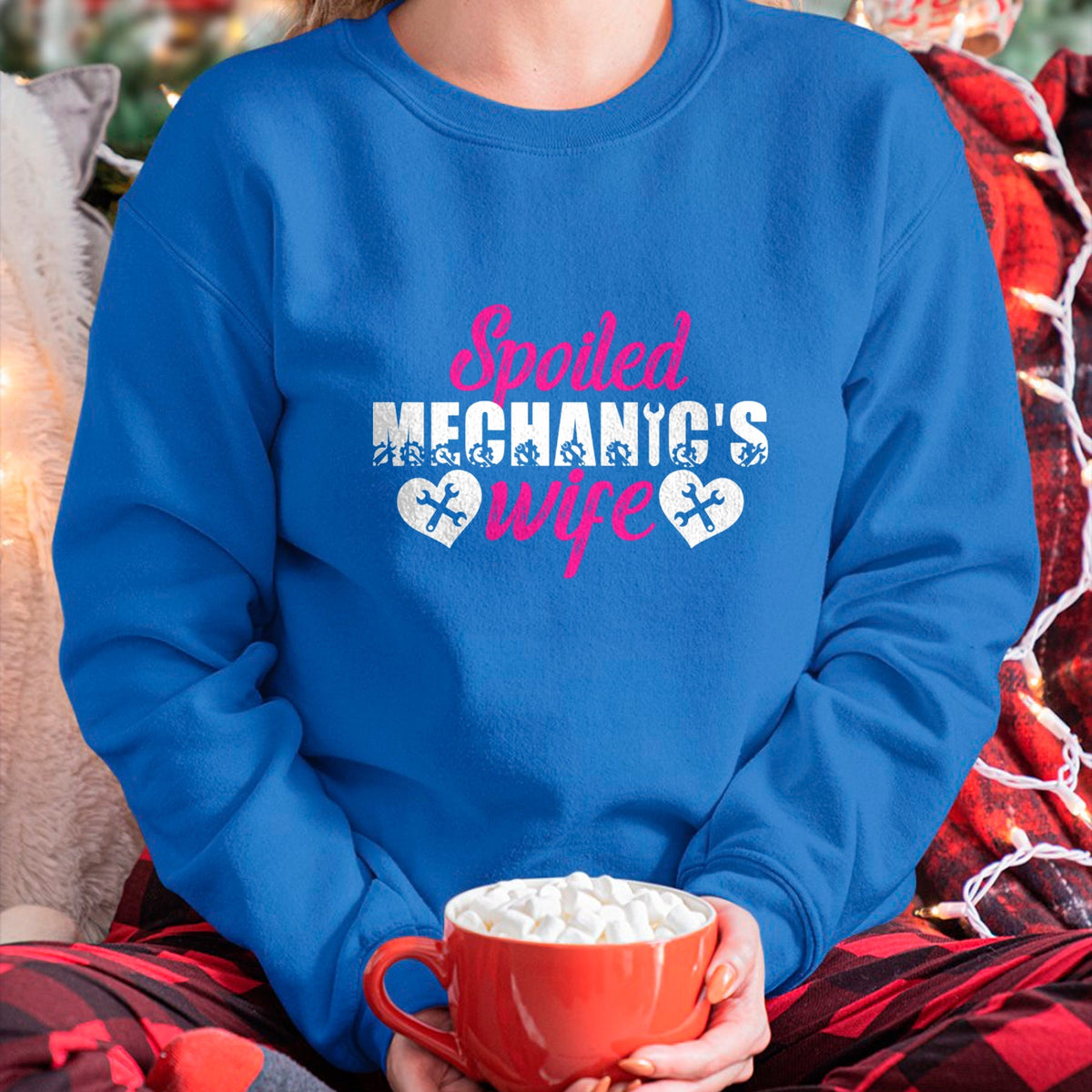 Best Wife Shirt, Wife and Husband Unisex T-Shirt/Hoodie/Sweatshirt HLT00 - Gift for wife T shirt, spoiled wife   Spoiled Mechanic's Wife Of A Mechanic Wife Pullover Hoodie