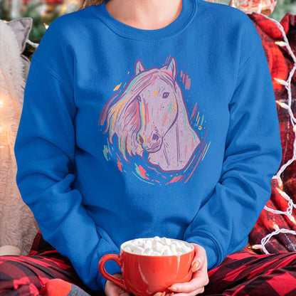 Best Horse Lover Shirt , Funny Horse UnisexT-Shirt/Hoodie/Sweatshirt HLT00 - Purple Horse Painting Animal Art Equestrian Men Women Kids T-Shirt