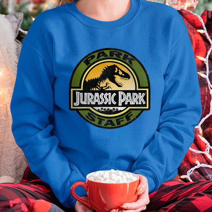 Best Dinosaur Lover Shirt, Funny Dinosaur UnisexT-Shirt/Hoodie/Sweatshirt HLT00 - Jurassic Park Staff Retro Distressed Logo Graphic T-Shirt T-Shirt
