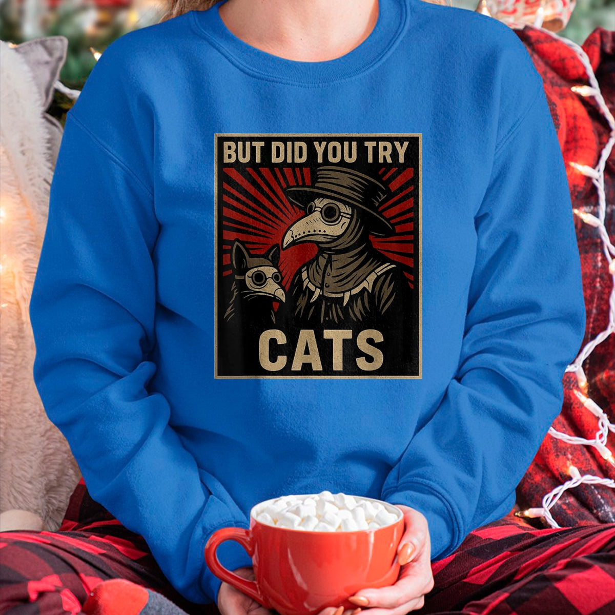 Best Doctor Shirt, Funny Doctor UnisexT-Shirt/Hoodie/Sweatshirt HLT00 - But Did You Try Cats Plague Doctor Middle Age Medicines T-Shirt, Women, Black, Large