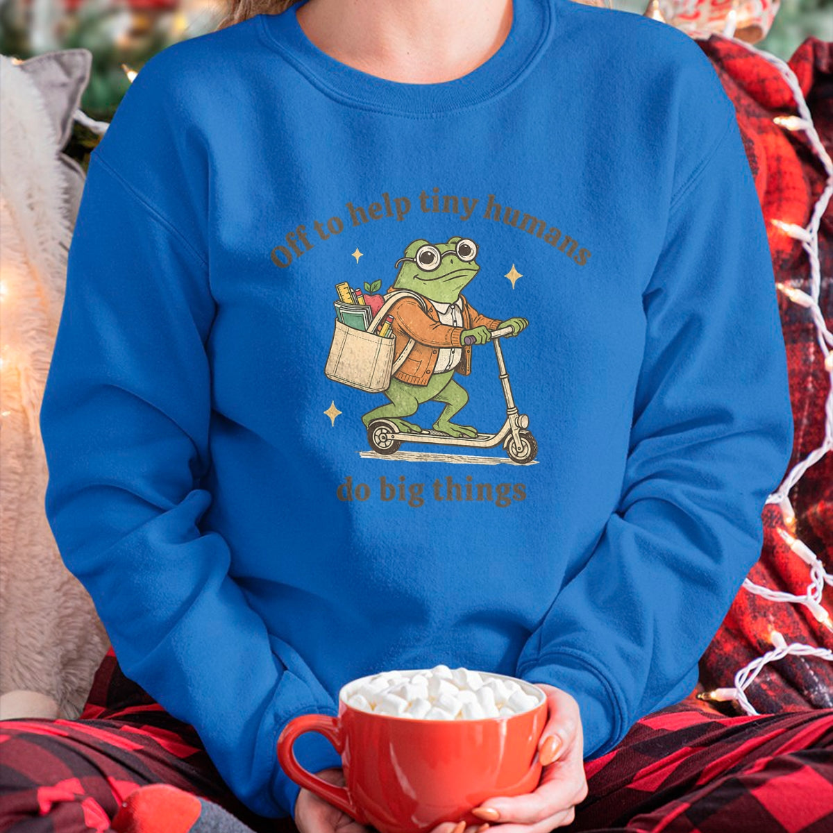 Best Teacher Shirt, Funny Teacher UnisexT-Shirt/Hoodie/Sweatshirt HLT00 - Retro Frog Elementary Teacher Help Tiny Humans Do Big Things T-Shirt