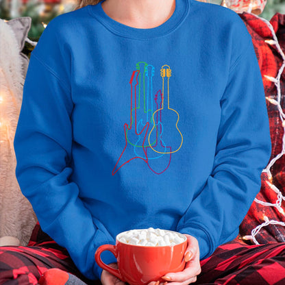 Guitar Lover Shirt, Funny Guitar UnisexT-Shirt/Hoodie/Sweatshirt HLT00 - UAB KIDKIS Colored Guitars Electric Acoustic Classical Gift T-Shirt - Black - S - Unisex - Short Sle