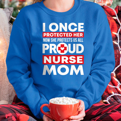 Funny Nurse Shirt, Nurse Unisex T-Shirt/Hoodie/Sweatshirt HLT00 - Proud Nurse Mom Love RN Daughter T-Shirt