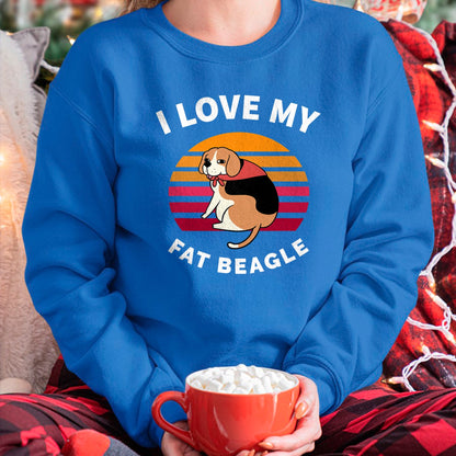 Dog Love Shirt, Dog Lover Gift T-Shirt/Hoodie/Sweatshirt HLT00 - I Love My Fat Beagle - Beagle Dog T-Shirt