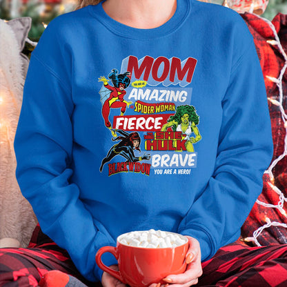 Gift for Mom Shirt, Funny Mom Unisex T-Shirt/Hoodie/Sweatshirt HLT00 - Marvel Vintage Retro Amazing Mom Graphic T-Shirt T-Shirt