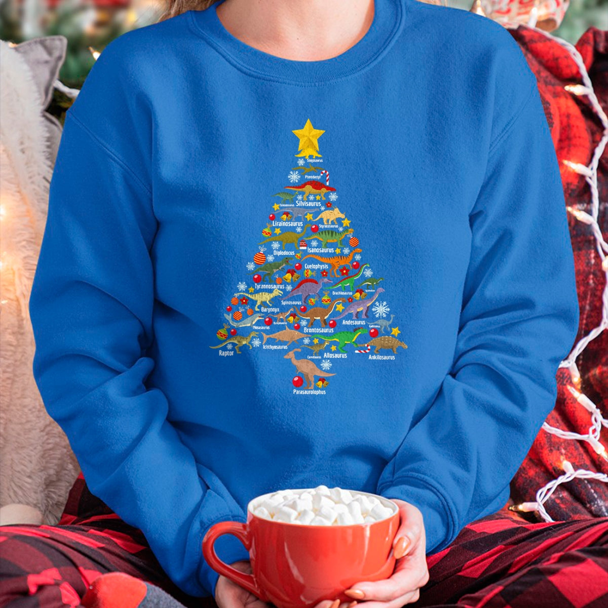 Christmas Shirts for Family, Funny christmas shirts, Christmas Unisex T-Shirt/Hoodie/Sweatshirt HLT00 - Dinosaur Christmas Tree Dino TRex Paleontologist Xmas Men T-Shirt