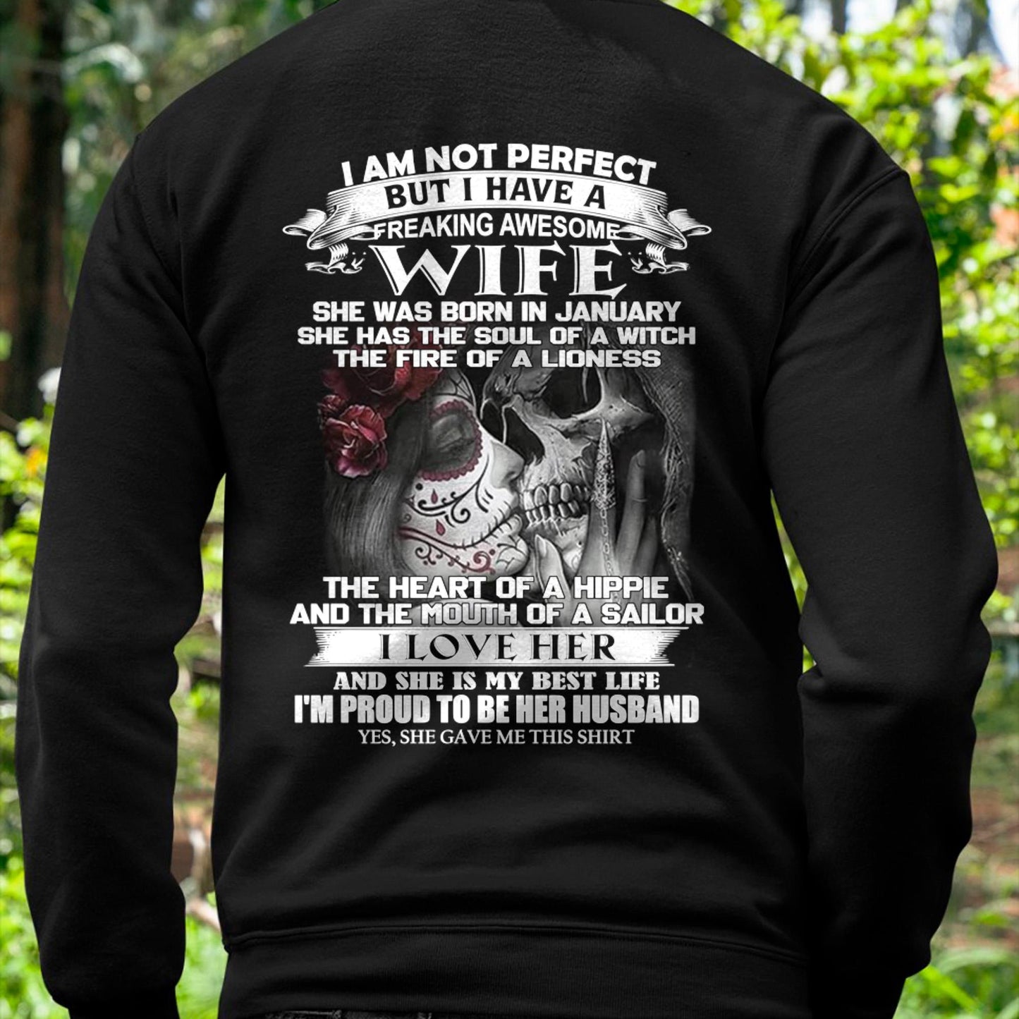 January - I Am Not Perfect But I Have A Freaking Awesome Wife - Gift For Husband From Wife - CCDI01 (SKU06-31-01)