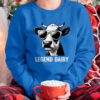 Best Farmer Life Shirt, Funny Farmer UnisexT-Shirt/Hoodie/Sweatshirt HLT00 - Legend Dairy Funny Farmer Cow Farmer Pun Graphic T-Shirt, Men, Black, 3X-Large