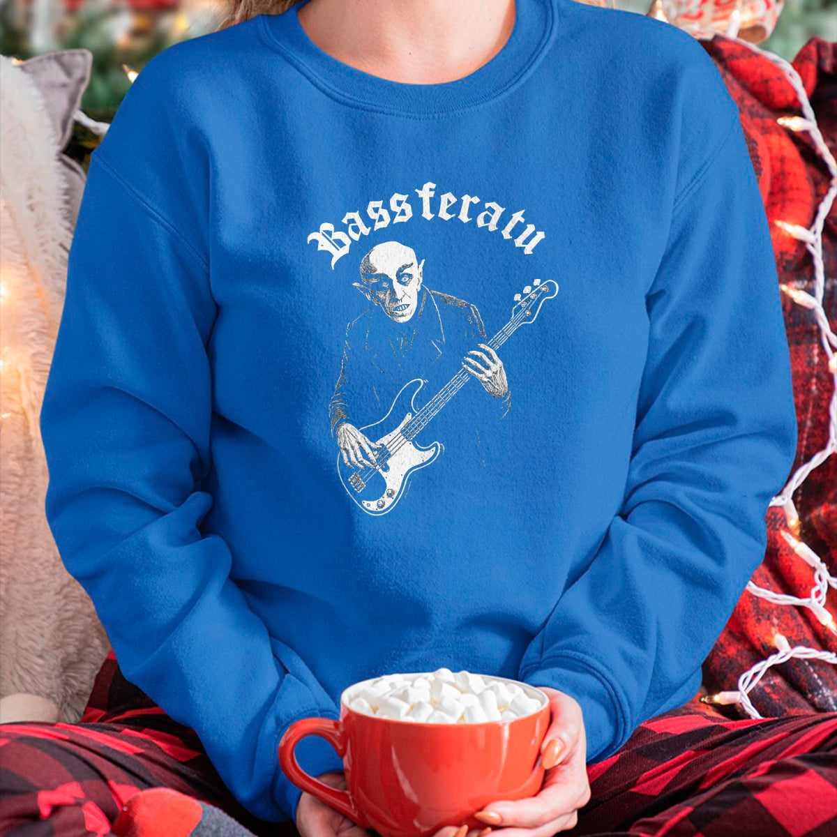 Guitar Lover Shirt, Funny Guitar UnisexT-Shirt/Hoodie/Sweatshirt HLT00 - Bassferatu Gothic Horror Bass Guitar Player Halloween Parody T-Shirt