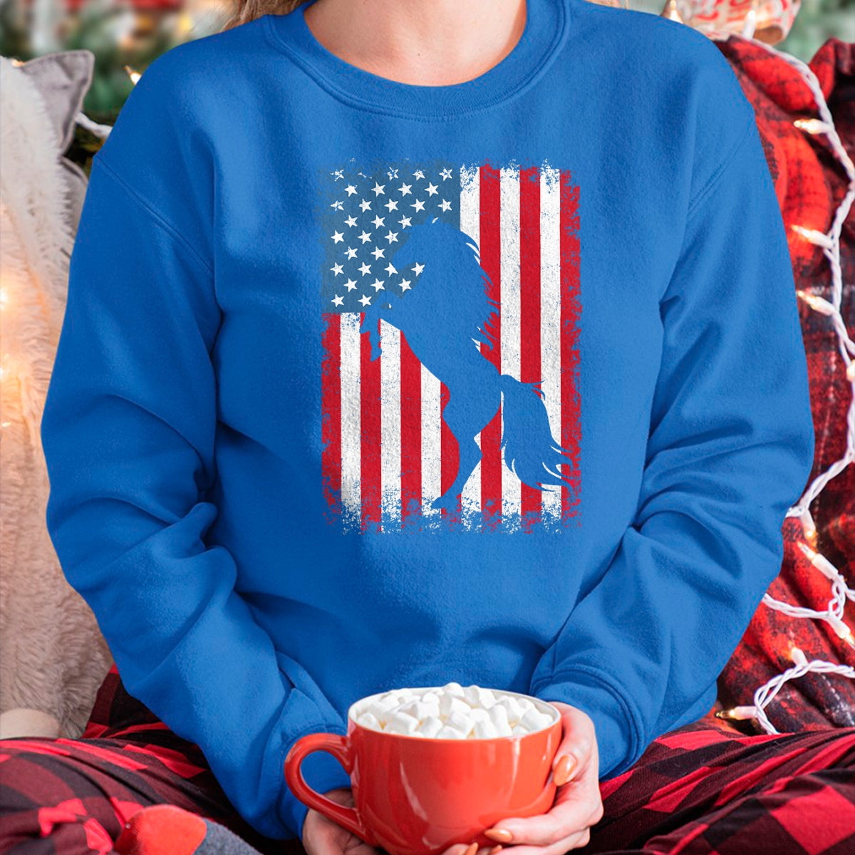 Best Horse Lover Shirt , Funny Horse UnisexT-Shirt/Hoodie/Sweatshirt HLT00 - Horse American Flag USA 4th of July Men Women Boys Girls T-Shirt