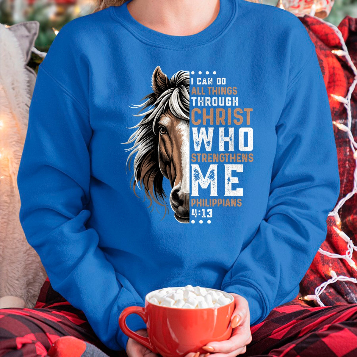 Best Horse Lover Shirt , Funny Horse UnisexT-Shirt/Hoodie/Sweatshirt HLT00 - I Can Do All Things Through Christ Horse Inspirational T-Shirt