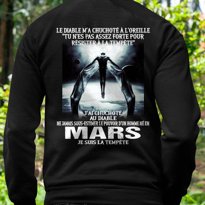 Je Suis la Tempête – Ne Jamais Sous-Estimer le Pouvoir d’un Homme Né en Mars – T-Shirt Homme - male fr03 / CCDI03 (SKU26T-01160-03)