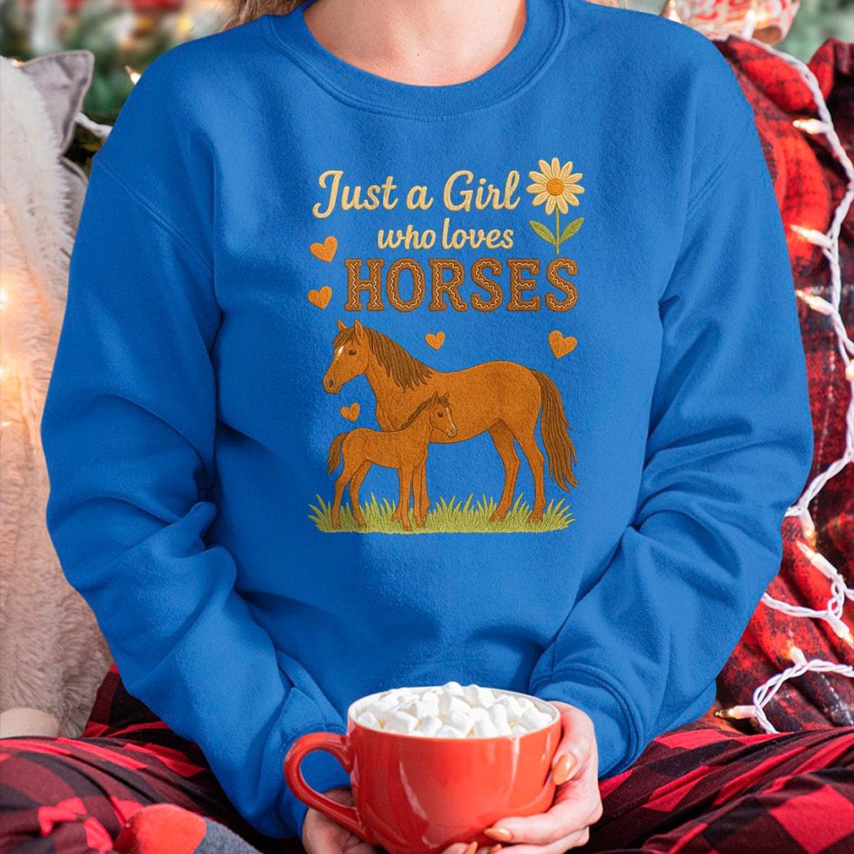 Best Horse Lover Shirt , Funny Horse UnisexT-Shirt/Hoodie/Sweatshirt HLT00 - Just A Girl Who Loves Horses Cute Horse Riding for Women T-Shirt