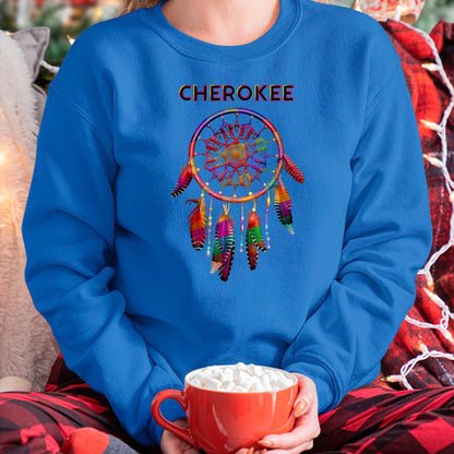 Native American T-Shirts, Vintage Native American Unisex T-Shirt/Hoodie/Sweatshirt HLT00 - Cherokee Native American Indian Colorful Dreamcatcher Tribal