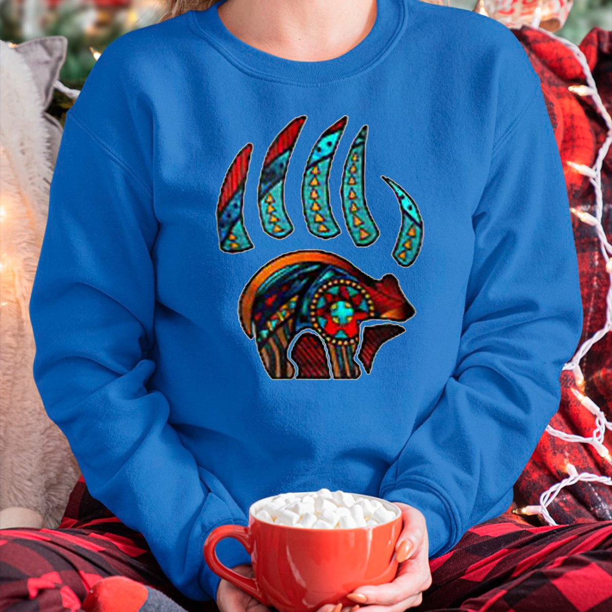 Native American T-Shirts, Vintage Native American Unisex T-Shirt/Hoodie/Sweatshirt HLT00 - Native American Bear Claw
