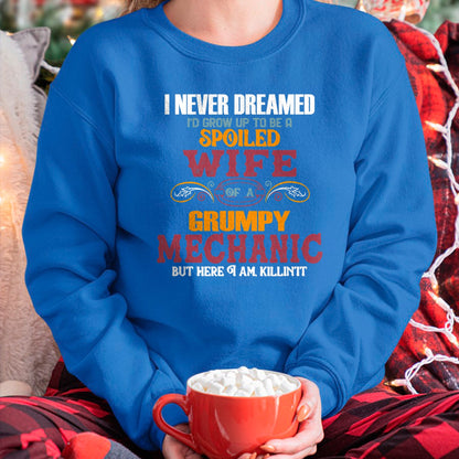 Best Wife Shirt, Wife and Husband Unisex T-Shirt/Hoodie/Sweatshirt HLT00 - Gift for wife T shirt, spoiled wife   I Never Dreamed I'd Grow Up To Be a Spoiled Wife of a Grumpy T (2)