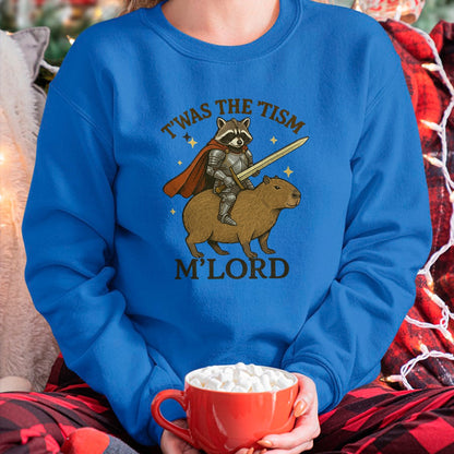 Cute Capybara Shirt, Funny Capybara Unisex T-Shirt/Hoodie/Sweatshirt HLT00 - TWAS The Tism M Lord Funny Raccoon Vintage Capybara Autism T-Shirt