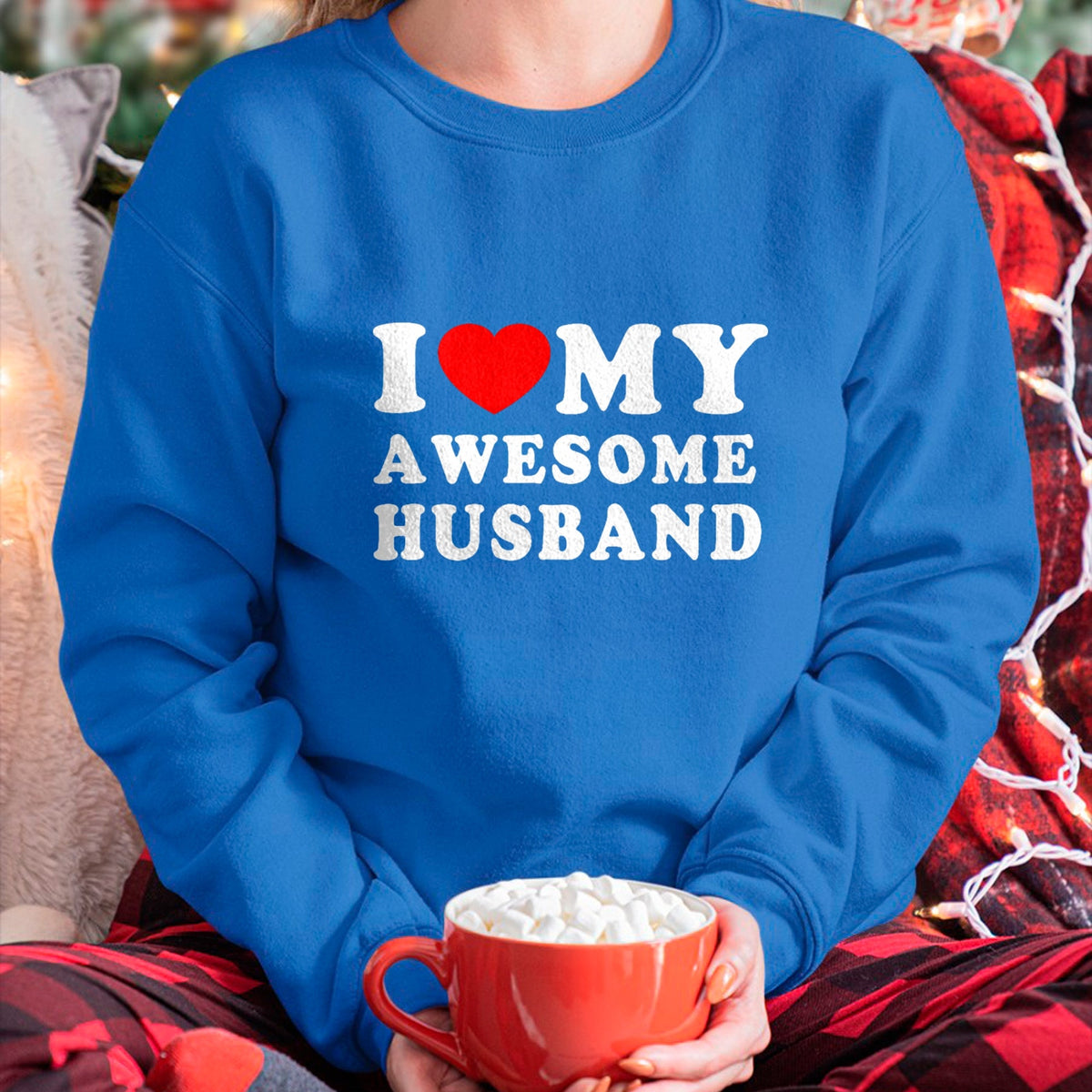 Best Wife Shirt, Wife and Husband Unisex T-Shirt/Hoodie/Sweatshirt HLT00 - I Love My Awesome Husband I Heart My Husband Love Husband T-Shirt (1)