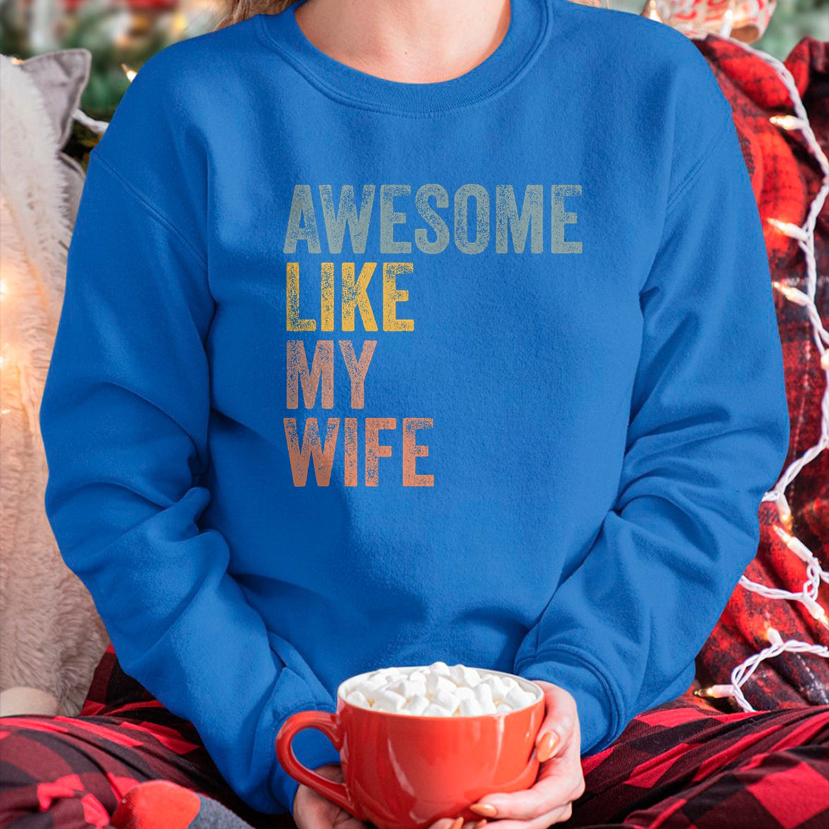 Best Wife Shirt, Wife and Husband Unisex T-Shirt/Hoodie/Sweatshirt HLT00 - Mens Husband Awesome Like my wife Funny Vintage Text T-Shirt (1)