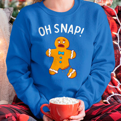 Christmas Shirts for Family, Funny christmas shirts, Christmas Unisex T-Shirt/Hoodie/Sweatshirt HLT00 - Gingerbread Man Oh Snap Christmas Funny Cookie Baking Gift Short Sleeve T-Shirt