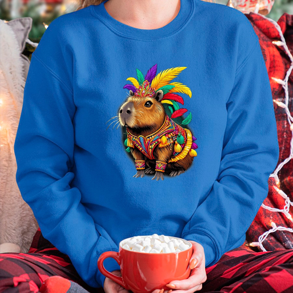 Cute Capybara Shirt, Funny Capybara Unisex T-Shirt/Hoodie/Sweatshirt HLT00 - Funny Capybara Carnival Dress Brazil Heritage Latina T-Shirt