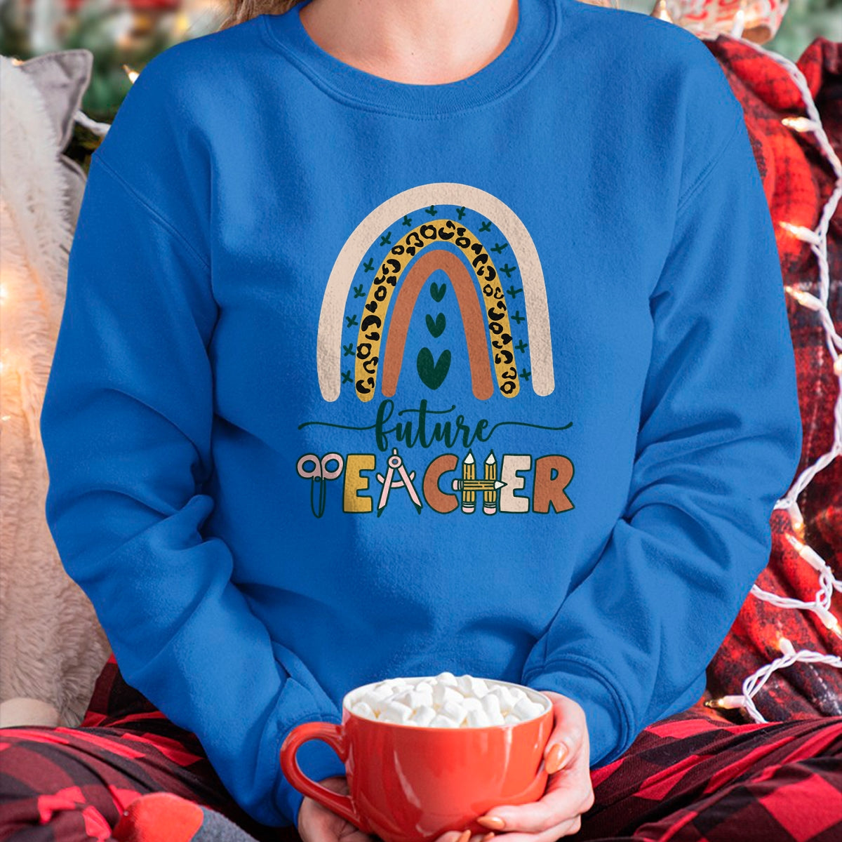 Best Teacher Shirt, Funny Teacher UnisexT-Shirt/Hoodie/Sweatshirt HLT00 - Future Teacher Boho Rainbow Leopard New Grad Student T-Shirt