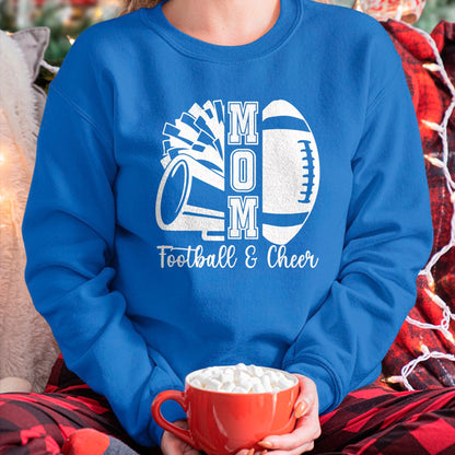 Gift for Mom Shirt, Funny Mom Unisex T-Shirt/Hoodie/Sweatshirt HLT00 - Mom Of Both Proud Football And Cheer Mom T-Shirt