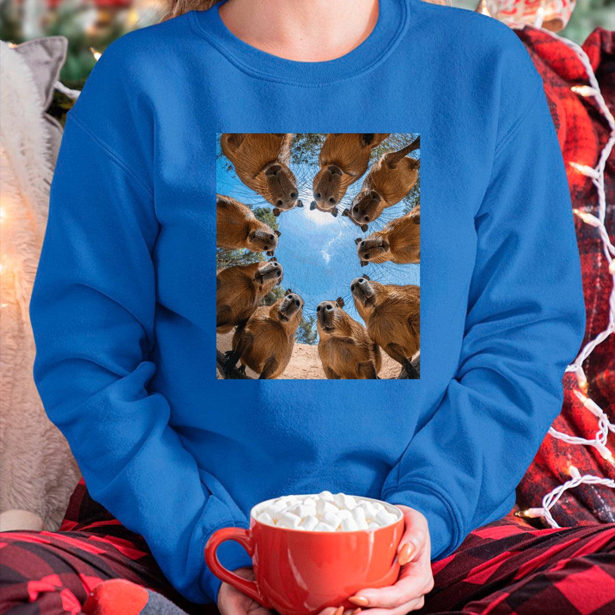 Cute Capybara Shirt, Funny Capybara Unisex T-Shirt/Hoodie/Sweatshirt HLT00 - Funny Graphic Capybara Long Sleeve T-Shirt (3)