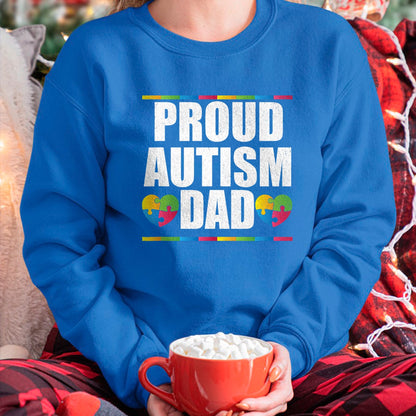 Gift for Dad Shirt, Funny Dad Unisex T-Shirt/Hoodie/Sweatshirt HLT00 – Proud Autism Dad T Shirt Father of Autistic Child
