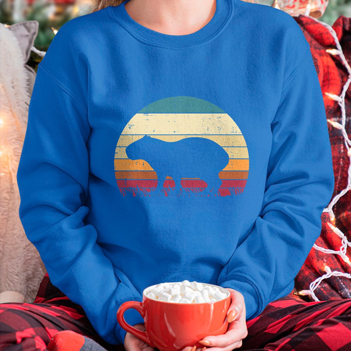 Cute Capybara Shirt, Funny Capybara Unisex T-Shirt/Hoodie/Sweatshirt HLT00 - Capybara Silhouette Sunset Retro Capy Rodent Men Women Kids T-Shirt