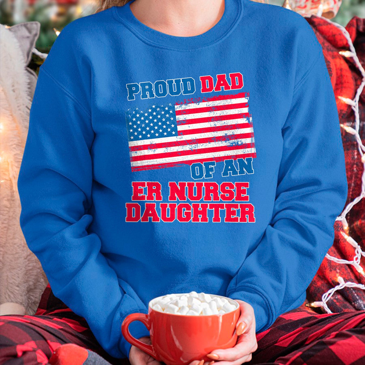 Funny Nurse Shirt, Nurse Unisex T-Shirt/Hoodie/Sweatshirt HLT00 - Proud Dad of an ER NURSE Daughter T-Shirt