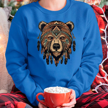 Native American T-Shirts, Vintage Native American Unisex T-Shirt/Hoodie/Sweatshirt HLT00 - Native American Bear Artwork