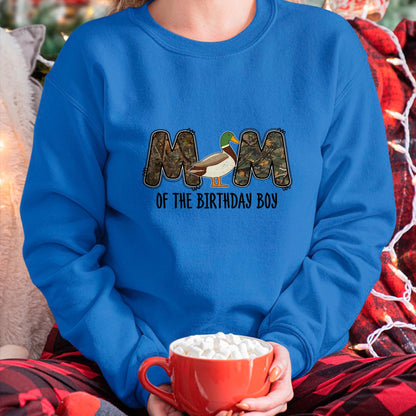 Gift for Mom Shirt, Funny Mom Unisex T-Shirt/Hoodie/Sweatshirt HLT00 - Mom Of The Birthday Boy One Lucky Duck 1st Birthday party T-Shirt