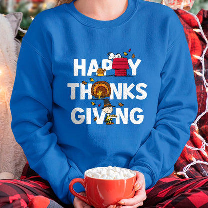 Best Thanksgiving Family Shirt , Funny Thanksgiving UnisexT-Shirt/Hoodie/Sweatshirt HLT00 - Peanuts - Happy Thanksgiving Icons T-Shirt