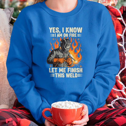 Best Mechanic Life Shirt, Funny Mechanic UnisexT-Shirt/Hoodie/Sweatshirt HLT00 - Funny Welder Welding Yes I Know I Am On Fire T-Shirt