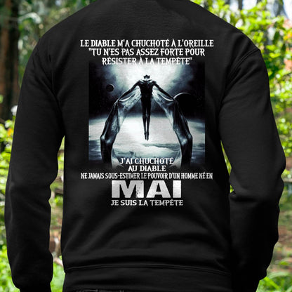 Je Suis la Tempête – Ne Jamais Sous-Estimer le Pouvoir d’un Homme Né en Mai – T-Shirt Homme - male fr05 / CCDI05 (SKU26T-01160-05)