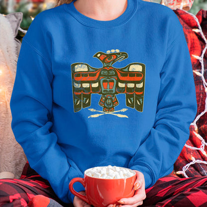 Native American T-Shirts, Vintage Native American Unisex T-Shirt/Hoodie/Sweatshirt HLT00 - vintage Native American Indian Totem Bird Art