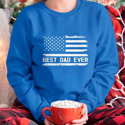 Gift for Dad Shirt, Funny Dad Unisex T-Shirt/Hoodie/Sweatshirt HLT00 – Best Dad Ever With US American Flag Gifts Fathers Day Dad T-Shirt