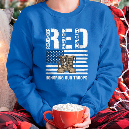 Proud Veteran Shirt, Funny Veteran UnisexT-Shirt/Hoodie/Sweatshirt HLT00 - Remember Everyone Veteran Deployed RED Friday Military T-Shirt