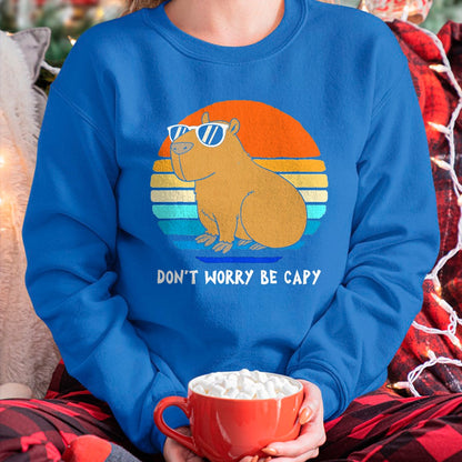Cute Capybara Shirt, Funny Capybara Unisex T-Shirt/Hoodie/Sweatshirt HLT00 - Sorry Im Late I was Avoiding Non-Preferred Tasks Capybara Performance T-Shirt