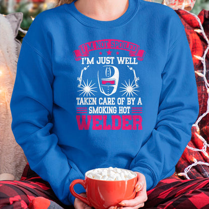 Best Wife Shirt, Wife and Husband Unisex T-Shirt/Hoodie/Sweatshirt HLT00 - I'm Not Spoiled Welder Girlfriend Wife Welding T-Shirt