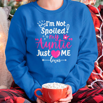 Best Wife Shirt, Wife and Husband Unisex T-Shirt/Hoodie/Sweatshirt HLT00 - I'm Not Spoiled My Auntie Just Loves Me a Team Kids Matching T-Shirt