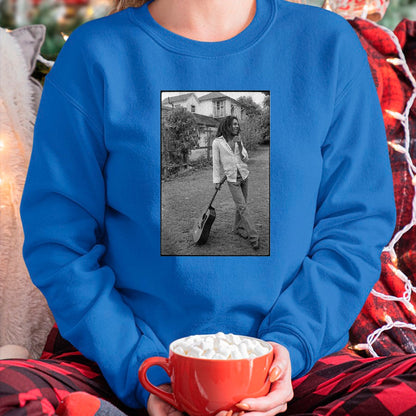 Guitar Lover Shirt, Funny Guitar UnisexT-Shirt/Hoodie/Sweatshirt HLT00 - Bob Marley x David Burnett Black & White Guitar Photo T-Shirt