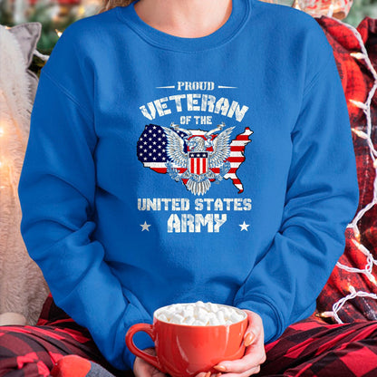 Proud Veteran Shirt, Funny Veteran UnisexT-Shirt/Hoodie/Sweatshirt HLT00 - Proud Veteran of The US Army - USA Flag Soldier Veteran T-Shirt