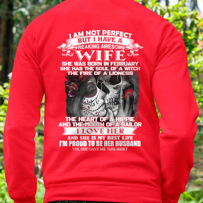 I Am Not Perfect But I Have A Freaking Awesome Wife - Gift For Husband From Wife - CCDI02 (SKU06-31-02)