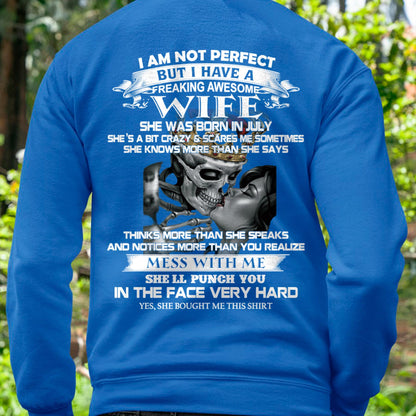 July - I Am Not Perfect But I Have A Freaking Awesome Wife - Gift For Husband From Wife - CCDI07 (SKU06-34-07)