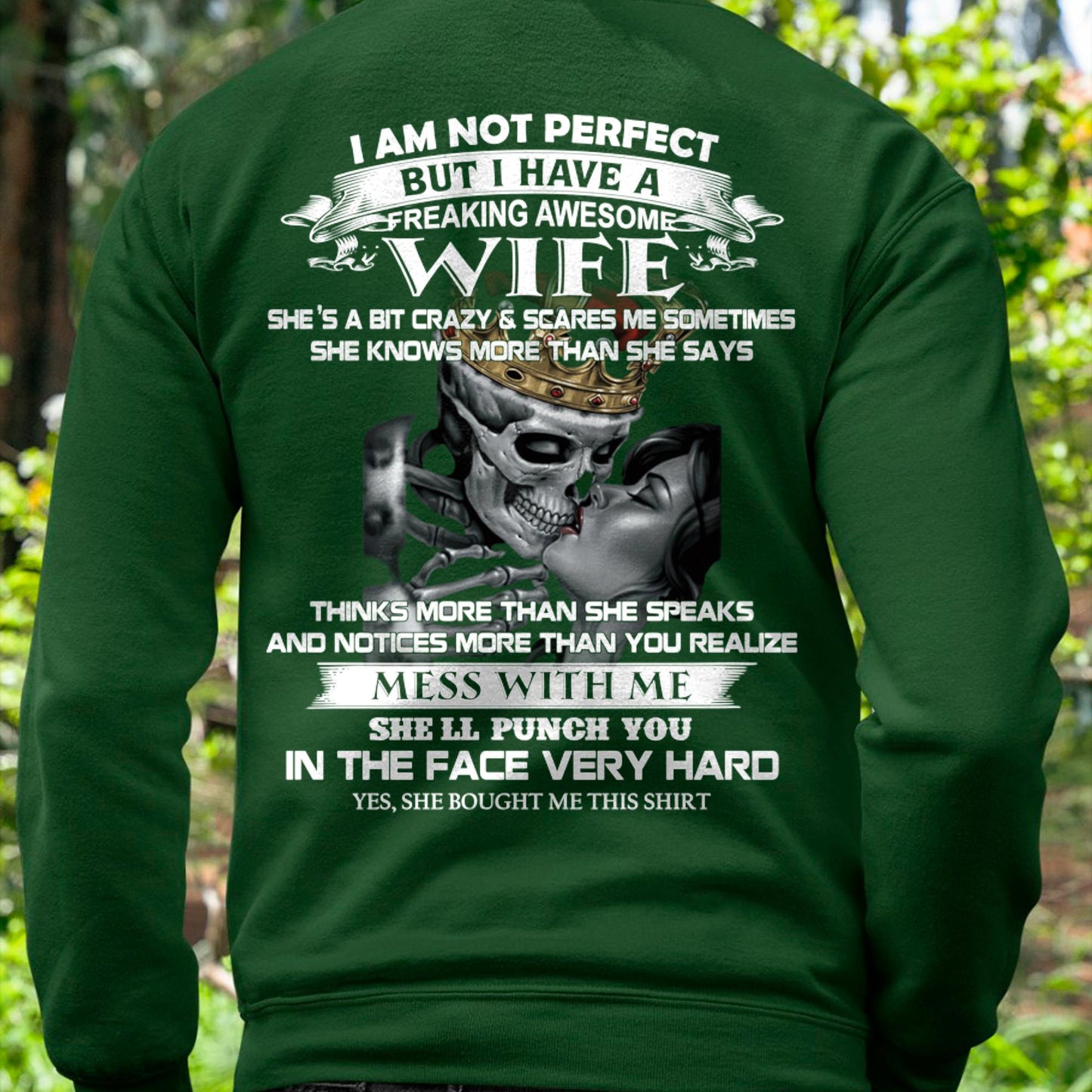 I Am Not Perfect But I Have A Freaking Awesome Wife - Gift For Husband From Wife - CCDI00 (SKU06-34-00)