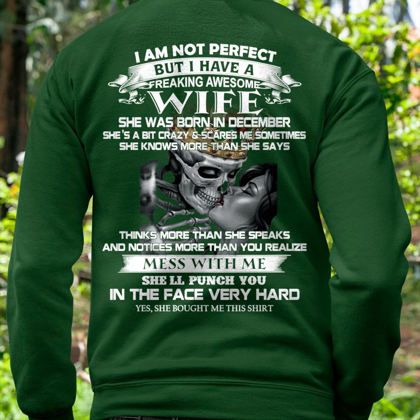 December - I Am Not Perfect But I Have A Freaking Awesome Wife - Gift For Husband From Wife - CCDI12 (SKU06-34-12)