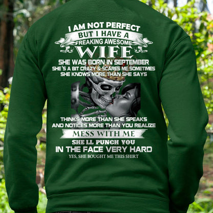 September - I Am Not Perfect But I Have A Freaking Awesome Wife - Gift For Husband From Wife - CCDI09 (SKU06-34-09)